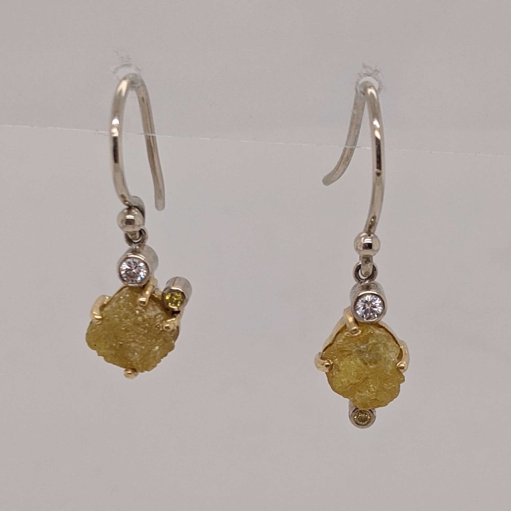 Raw gold sale nugget earrings