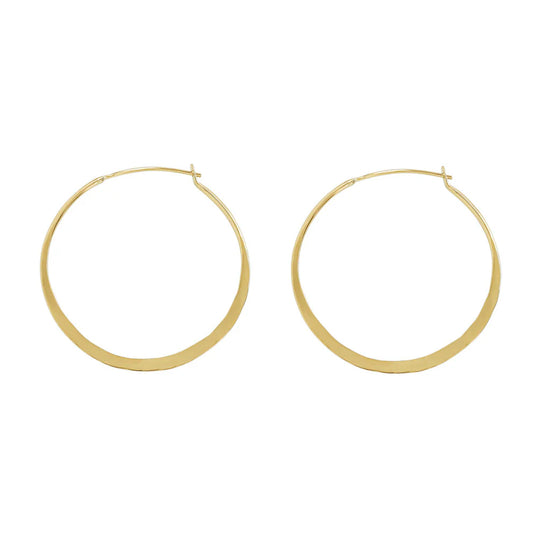 Forged Sterling Silver & Gold Fill Hoops