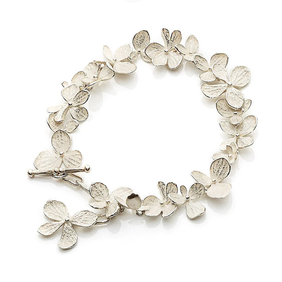Silver Hydrangea Bracelet