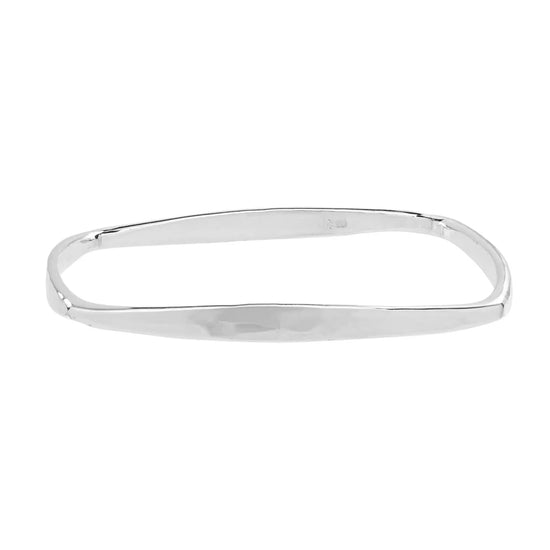 Heavy Square Silver Bangle