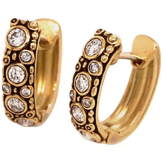 Oval Hoop Huggie Earrings
