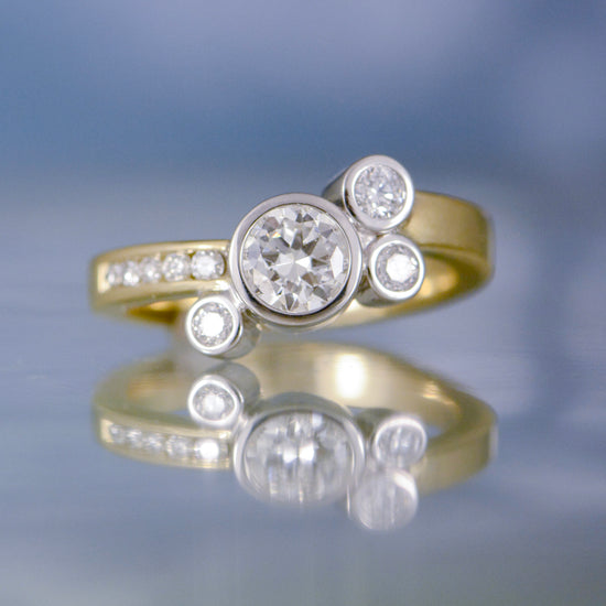 Diamond Bezel Cluster Ring