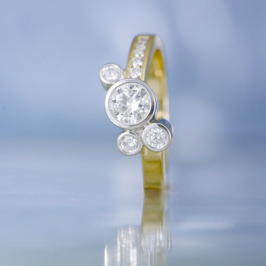 Diamond Bezel Cluster Ring