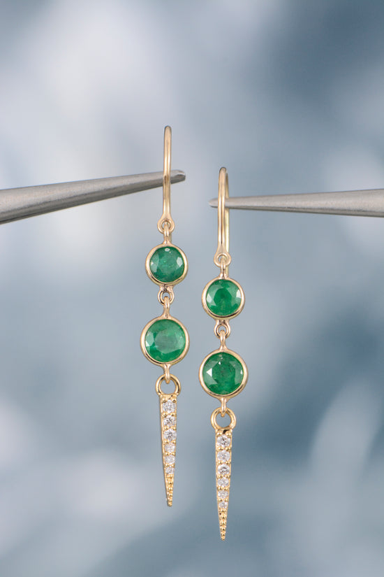 Emerald Dangle Earring