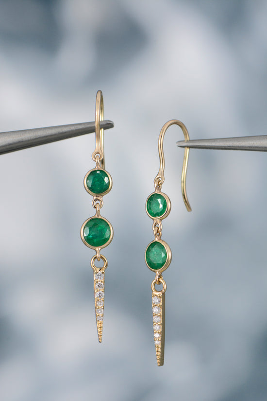 Emerald Dangle Earring