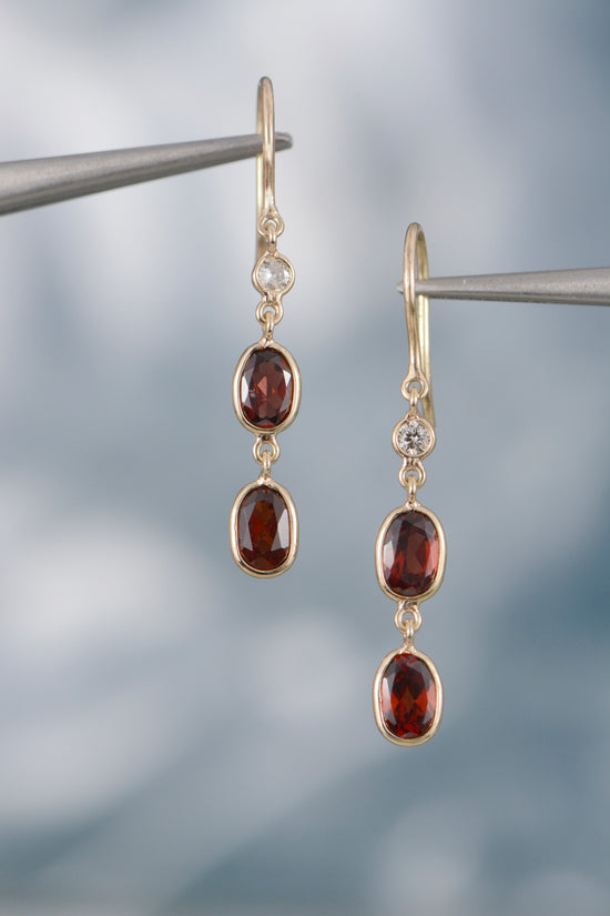 Garnet Dangle Earring