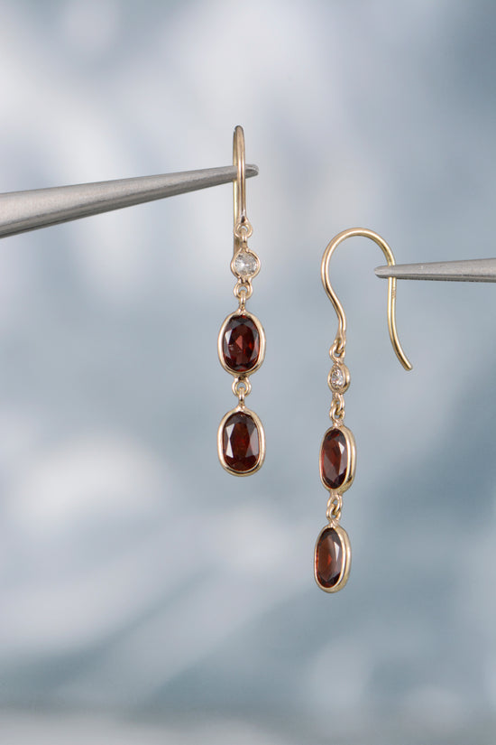 Garnet Dangle Earring