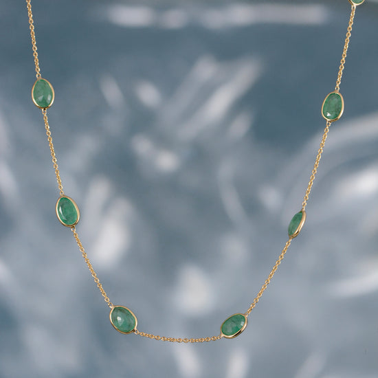 Emerald Station Necklace