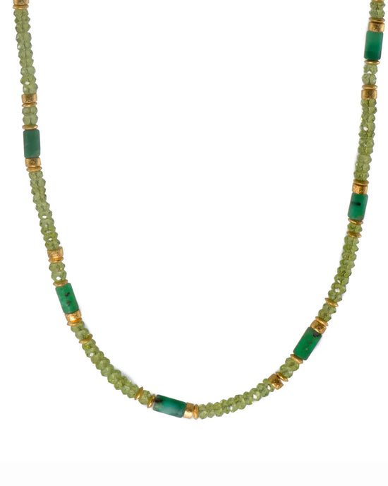 Peridot And Emerald Necklace