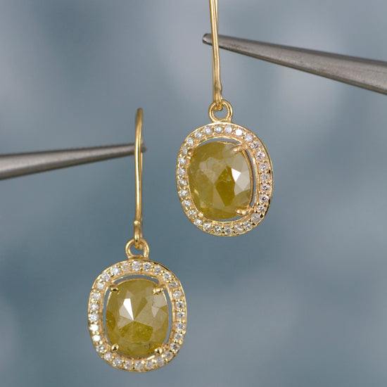 Natural Color Diamond Earrings