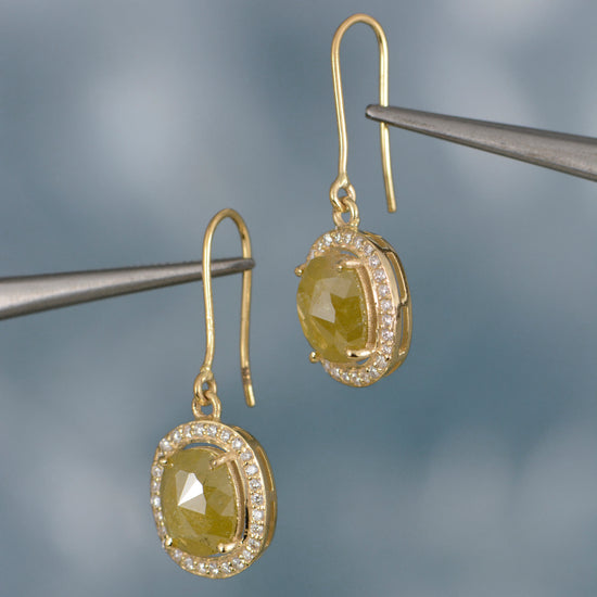 Natural Color Diamond Earrings