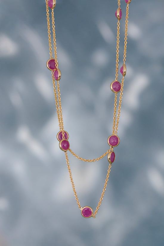 Ruby Station Necklace