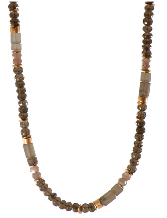 Smoky Quartz 5mm Necklace