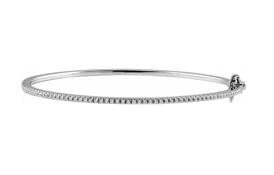 White Gold Diamond Bangle