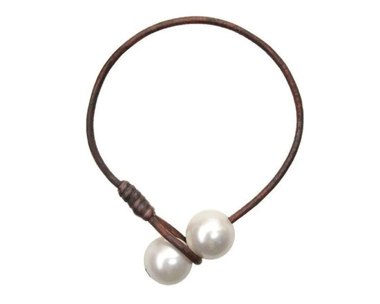 Seaplicity Leather & Pearl Bracelet