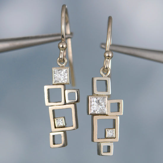 Tiny Cube Earrings