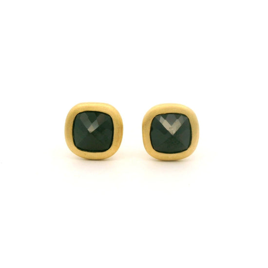 Black Spinel Stud Earrings