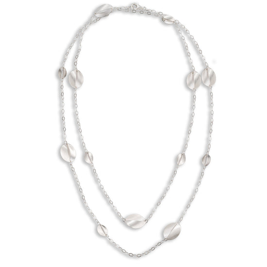 Split ovals station necklace