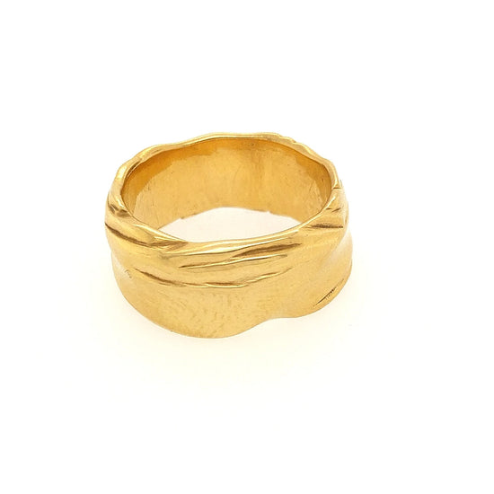 18K Gold Fabric Band