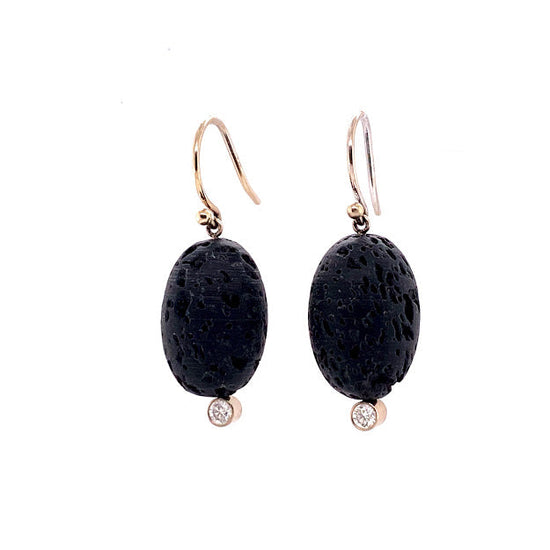 Black Lava Rock Earrings