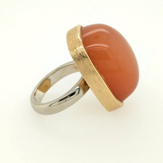Orange Moonstone Ring