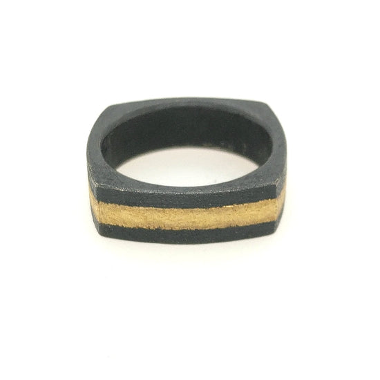 Sterling & Yellow Gold Band