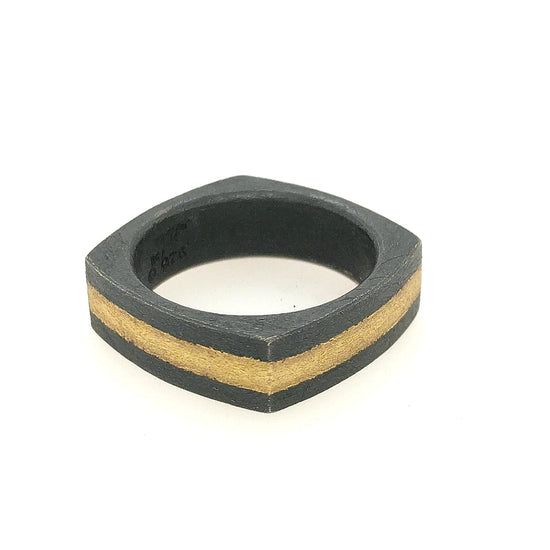 Sterling & Yellow Gold Band