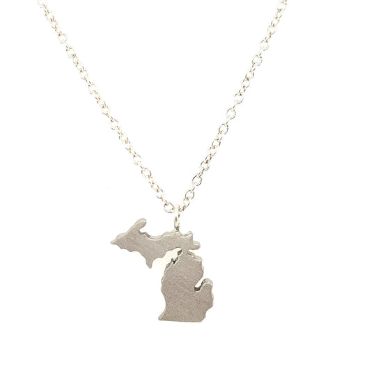Sterling Michigan Charm Pendant