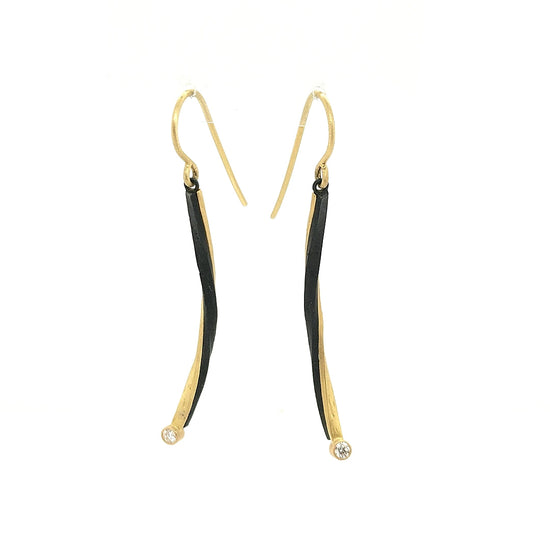 Eclipse Diamond Stick Earrings