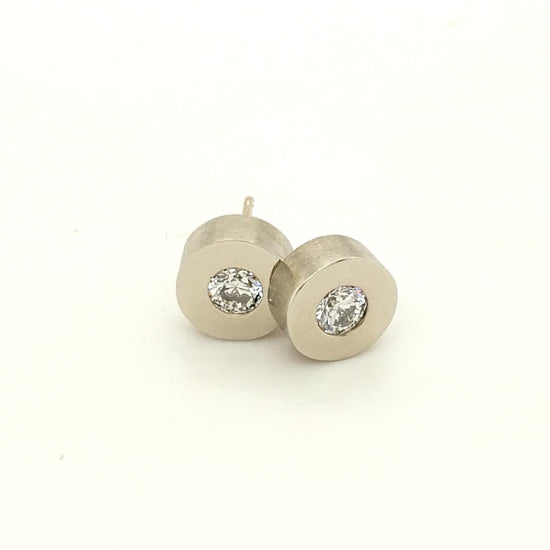Diamond Bezel Earrings