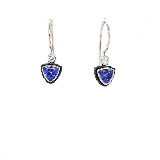 Chroma Tanzanite & Diamond Earring