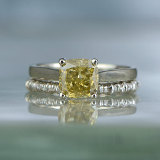 Yellow Moisanite Solitaire