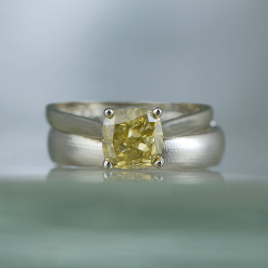 Yellow Moisanite Solitaire