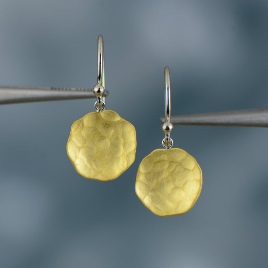 Medium Hammered Disk Earrings