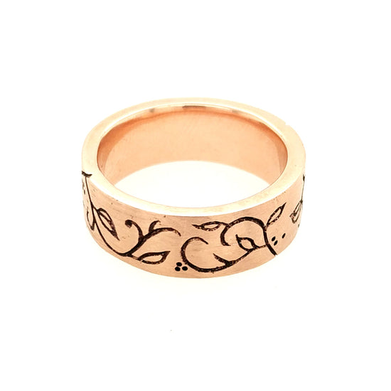Rose Gold Engraved Band