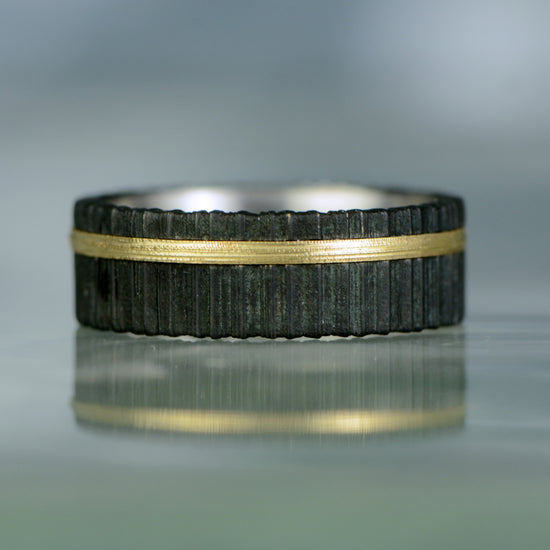 Chroma Band with Yellow Gold Stripe