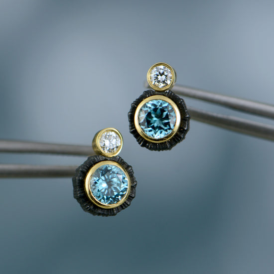 Chroma Zircon & Diamond Earring