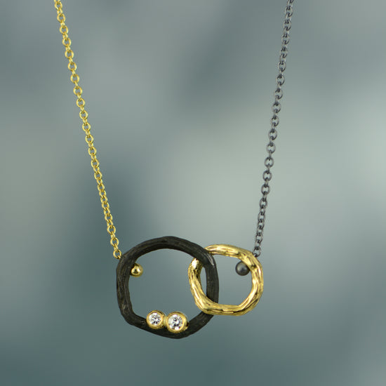 Pebble Link Diamond Pendant