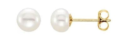 Pearl Post Earrings